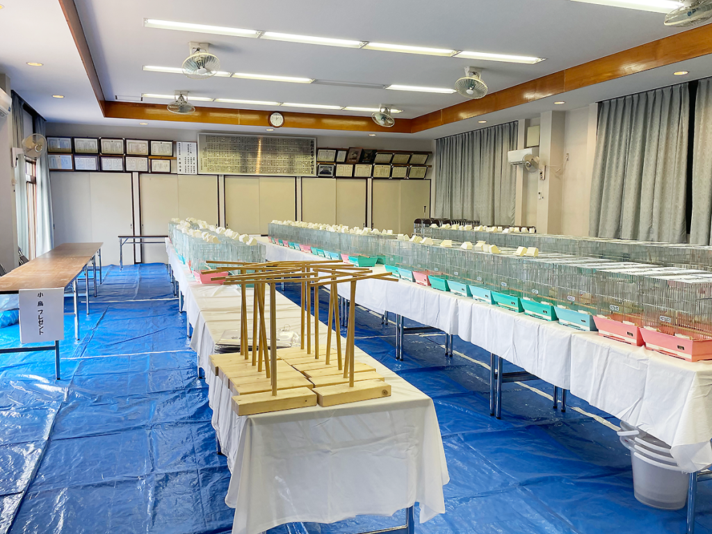 小鳥いい友クラブ会場設営